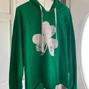 cropped clover hoodie